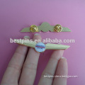 Logo Sticker Gold Full Airplane Wings Lapel Pin